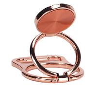 Denash Anillo Al Anillo de la Aleación Galvanizante con un Repollo de Dedo Magnético Plegable para una Pantalla Libre de Manos, Soporte para Teléfono Compacto a Mano (Oro Rosado)