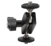 Denash Armio de Articulación de Aleación de Aluminio Universal 360 -Prat -Rotation Dual Ball Head para Fotografía de Cámara de Monitor