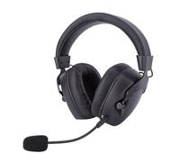 Denash Auriculares Inalámbricos para Juegos, Auriculares 5.4 de 2,4 GHz con Cancelación de Ruido, Luz RGB, Sonido Envolvente 7.1, para, PC, Portátil, Tableta, Teléfono Móvil iOS (Black)