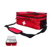 Denash Bolsa de Primer Respondedor, Organizador Médico de Emergencia de Doble Capa con Divisores Extraíbles, Caso de Transporte de Medicamentos Impermeables para Uso en el Hogar y Al