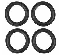 Denash Borde de Goma para Altavoz de 4 Piezas, 156 Mm, 141 Mm, 118, 107, Anillos Envolventes de Espuma Perforada Negra Resistente Al Desgaste, con Mezcla de Goma Flexible