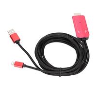 Denash Cable Adaptador de Alta Definición -Video Cable Convertidor 1080p para Series de Aire XS XR Pro 11, Material de Aleación de Nylon y Aluminio Negro Rojo, Presentación de Reflejo de Pantalla
