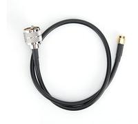 Denash Cable Adaptador SMA Macho a UHF PL259 Macho, Cable Coaxial de Latón Pulido Niquelado con Doble Blindaje, con Funda Exterior de PVC Flexible UV FR, para Transmisión de Señal de