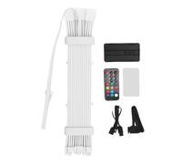 Denash Cables de PSU de Argb, 120 Perlas LED, Efecto de Luz de Meteorito para la Decoración de la Caja de la Computadora de la Placa Base, la (Controlador SK3 Negro)