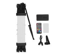 Denash Cables de PSU de Argb, 120 Perlas LED, Efecto de Luz de Meteorito para la Decoración de la Caja de la Computadora de la Placa Base, la (Controlador SK3 Negro)