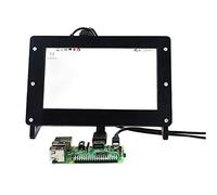 Denash Caja de Pantalla Raspberry Pi de 7 Pulgadas, Carcasa Protectora de acrílico con Soporte para Pantalla de Pantalla Raspberry Pi de 7 Pulgadas, Negro