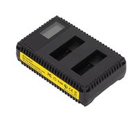 Denash Cámara -Cargador Dual con Baterías 2pcs 1250mAh Cargador Doble Seguro y Eficiente para AHDBT 501/601/701, Proceso de Carga USB para Viajes y Fotografía Al Aire Libre