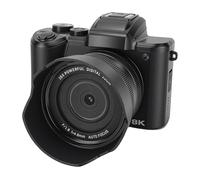 Denash Cámara Digital 8K, Cámara Web WiFi con Lente Dual HD de 88MP, Zoom 16X y Parasol con Pantalla Táctil de 3,2 Pulgadas, para Fotografía