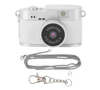 Denash Cámara Digital con Llavero 2K HD, Mini Cámara Portátil con Lente Ultra HD y Pantalla a Color de 1,47 Pulgadas para Grabación de Estudios de Viajes (White)