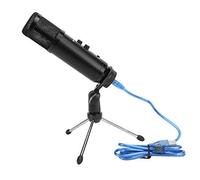 Denash Capacidad USB Micrófono Micrófono Portátil Juego para Canto de Internet, Chat de Voz y Oyente de Música Metal+ABS