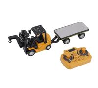 Denash Carretilla Elevadora RC 1:64, Mini Carretilla Elevadora de Control Remoto con Rotación de 360° y Aplicación, de Construcción de Aleación de Juguete con (Yellow)