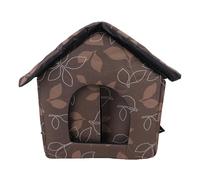 Denash Casa para Gatos Al Aire Libre, Refugio Impermeable y Aislado para Mascotas con Tela Resistente a la Intemperie, Casa para Perros Cálida y Acogedora para Gatos y Perros Al Aire