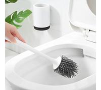 Denash Cepillo de Limpieza de Inodoros Eficiente Soporte de Cerdas Suaves para Baño Doméstico Lecciones de Piso (Montado en la pared)