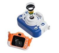 Denash Children for Children Cartoon Fox Mini Cámara Digital 40MP HD Cámara Dual para Grabación de Videos Selfie, Funda de Dibujo Divertido (Blue)