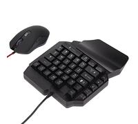 Denash Con el Teclado de Juego Retroiluminado con una Mano, el Mouse del Mouse del, el Diseño Ergonómico Anti Fantasmas para los Jugadores Material ABS
