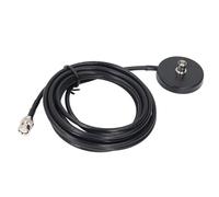 Denash Conjunto Radio Magnético del Vehículo, Estable BNC Femenino a Hombre con Cable Coaxial RG58 5 M, Base Magnética BNC Portátil para Radio CB