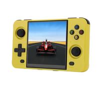 Denash Consola de Juego de Origen de Código Abierto con 16G + 64 G de Memoria, Diseño Exquisito, Compatible con Varios Emuladores de Juegos, Ideal para Amantes de la Batería de Iones de Litio (YELLOW)