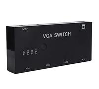 Denash Converter de Video VGA Switcher para VGAXVGASVGauxga DisplayPort Switcher, 4 en 1 Out VGA Splitter Box para Configuraciones de Seguridad, Enchufe y Reproducción para Uso de la Oficina