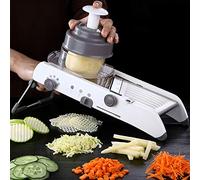 Denash Cortadores de Vegetales Manuales multifuncionales: Cortador de Techo de Acero Inoxidable, Cortador de Alimentos Seguros para Cocinar Casera, para Verduras y Papas