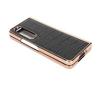 Denash Cubierta Telefónica Cubierta Protectora para Z Plate 4 Nano Recubrimiento de Ropa de Cuero Real para Gente Elegante (Black)