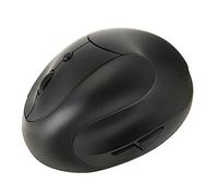 Denash Diseño Ergonómico de Ratón Vertical Inalámbrico Control Preciso para la Oficina en Casa 2.4GHz Ratón Inalámbrico, 800dpi 1600dpi 2400dpi, Material ABS (Black)