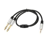 Denash Dual 3.5 Mm a 6.35 Mm Splitter Cable Adaptador de Sonido Profesional para Equipos de Teatro de Guitarra