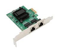 Denash Dual Port Gigabit Tarjeta de Red Eficiente Adaptador de LAN con Cable 10/100/1000 MBIT/S RJ45 Ethernet para el Entorno del Centro de Datos para Windowsserver2008R2, 2016, 2019