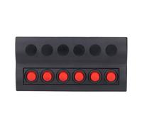Denash Durable Marine Switch Panel 6 Gang Watir Watir con Protector contra Sobrecarga en Opaco, Adecuado para Barcos y Yates de 12V