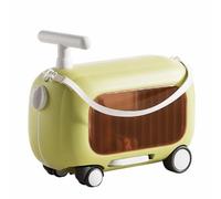 Denash Equipaje para Montar, Maleta para Niños Pequeños con Pedal Plegable de 90 Grados, Maleta Multifuncional de Gran Capacidad para Viajes (Green)
