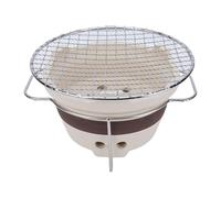 Denash Estufa de Carbón de Arcilla, Parrilla Portátil de Cerámica China para Preparar té con 22cm de Diámetro para Acampar Al Aire Libre, Cocina Casera, Picnic