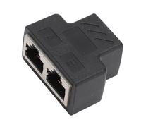 Denash Ethernet Splitter RJ45 Splitter Adaptador LAN Network Internet Signal 1 a 2 para Conexión de Dispositivo Dual, Material de PVC
