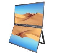 Denash Extensor de Pantalla de la Computadora Portátil, Monitores de Doble Portátiles Portátiles de Doble Enchufe de 18.5 Pulgadas, 1080p IPS 360 ° Plegable Extendido Extendido para