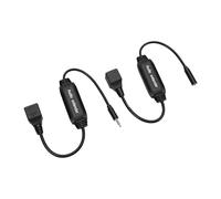 Denash Extensor de Sonido de 3,5 Mm a RJ45 Adaptador Estéreo de para Largas Distancias 500 M Ideal para Sistemas de Sonido