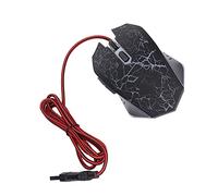 Denash Gaming Wired Mouse Black Cool Lighting Ajustable 3200dpi para Operación de la Serie de Computadoras y Tabletas