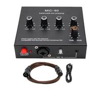Denash Gane Booster, Preamplificador de Micrófono para el Condensador Dinámico XLR 3.5 Mm de 6.35 Mm Entradas, Salidas con Refuerzo de Ganancia de Micrófono (Con cable XLR)