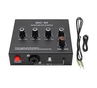Denash Gane Booster, Preamplificador de Micrófono para el Condensador Dinámico XLR 3.5 Mm de 6.35 Mm Entradas, Salidas con Refuerzo de Ganancia de Micrófono (Con cable de sonido de 3.5 mm)