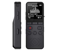 Denash Grabadora de Voz Digital, Grabadora Portátil de Doble Micrófono con Pantalla de 1,4 Pulgadas, de Audio Profesional para Conferencias, Reuniones y Entrevistas (8G)