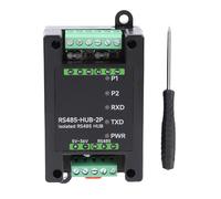 Denash Hub Industrial 485, Hub RS485 de 2 Canales con Función de Aislamiento de Extensión de relé, Amplia Velocidad en Baudios de 300 a 460800 BPS, para Puertas de Enlace de