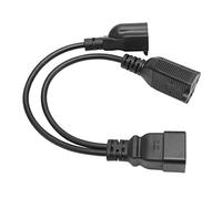 Denash IEC320 C20 Hombro A 5-15R 5-20R Y Splitter Cable de Alimentación Mystical/Fantasy Retardant para Altavoces, Impresoras PVC 1 X Y Cable de Alimentación Divisor
