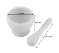 Denash Juego de Mortero de Plástico, Molinillo de Mano para Especias, Hierbas, Ajo, Herramienta para Moler Cocina, Mini Mortero para Jengibre, Semillas, Nueces, Picador de Alimentos Pequeños para
