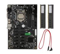 Denash Juego de Placa Base B250B con CPU G3930, Memoria DDR4 de 8 GB, Soporte para Gráficos Múltiples, Puertos USB VGA DVI, para PC para Juegos y Computación de Alto Rendimiento