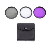 Denash Kit de Filtro de Lente de Cámara de 52 Mm Filtro Polarizador Circular Fluorescente de Compensación de Color con 3 Filtros para Cámaras sin Espejo Eliminar Ref