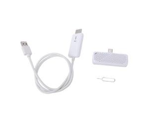 Denash Kit de Transmisor y Receptor Multimedia HD Inalámbrico 2.4G 5G 1080P 164FT Plug and Play Tipo C con Duplicación de Pantalla Dual y Carga Rápida PD3.0 para TV Telé