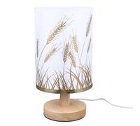 Denash Lámpara de Noche LED Lámpara de Mesa Pequeña Pescada con Pantalla de de Panteos de Trigo para Dormitorio Puño Usb de Madera Sólida Ojo para Amigos de la Familia