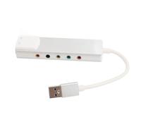 Denash Las Interfaces Ricas en Tarjetas de Sonido USB Se Enchufan y Reproducen para Laptop -pc, el Adaptador de Tonelada Externa 7.1 los Canales Admite la Compatibilidad Universal