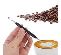 Denash Latte Art Pen Aguila de café de Acero Inoxidable para Dibujar y Tallar para Amantes del café, 1 X Aguja de con Leche para el Hogar, Tiendas, Oficina y Uso de Restaurantes (BLACK)