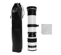 Denash Lente de Teleobjetivo de la Cámara de 420-800 Mm con Enfoque Manual, F8.3 Apertura para la Cámara sin Espejo RF Ideal para Observación de Aves, Vida Silvestre y Paisajes (White)