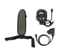 Denash Micrófono de Auriculares de Radio, Tazas de Cancelación de Cancelación de Ruido, Serpentador de Enchufe K de Pin para KPG87D TH-415 TK-3230, UV5R Plus, BF-888S, HYT TC388, (Black)
