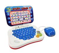 Denash Mini Juguete de Computadora Portátil, Máquina de Aprendizaje Bilingüe para Niños con Enseñanza de Inglés Chino, Juguete Educativo Temprano para Bebés con Juegos de Canciones (como se Muestra)