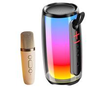 Denash Mini Mini Karaoke Machine Speaker con Micrófono para Diversión Familiar, Conectividad Inalámbrica para Cantar en Cualquier Lugar, Calidad de Sonido Clara para Disfrutar de Canciones
